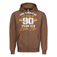 Chestnut 90th birthday novelty gift awesome 90 year old t shirt Zipper Hoodie - linhVisuals
