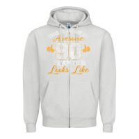 Dove Grey 90th birthday novelty gift awesome 90 year old t shirt Zipper Hoodie - linhVisuals