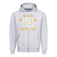 Heather Grey 90th birthday novelty gift awesome 90 year old t shirt Zipper Hoodie - linhVisuals