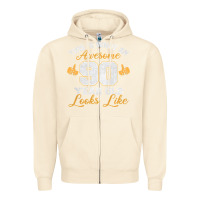 Sandshell 90th birthday novelty gift awesome 90 year old t shirt Zipper Hoodie - linhVisuals