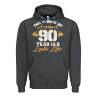 Smoke 90th birthday novelty gift awesome 90 year old t shirt Zipper Hoodie - linhVisuals