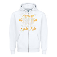 White 90th birthday novelty gift awesome 90 year old t shirt Zipper Hoodie - linhVisuals