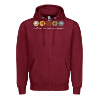 Burgundy let's settle this like adults board game night shirt Zipper Hoodie - linhVisuals