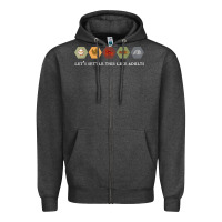Charcoal Heather let's settle this like adults board game night shirt Zipper Hoodie - linhVisuals