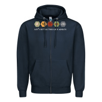 Navy let's settle this like adults board game night shirt Zipper Hoodie - linhVisuals