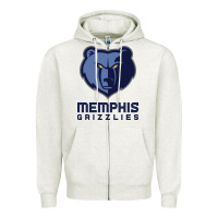 Oatmeal Heather suitable-memphis-grizzlies-worn Zipper Hoodie - linhVisuals