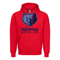 Red suitable-memphis-grizzlies-worn Zipper Hoodie - linhVisuals