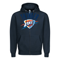Navy suitable-oklahoma-city-thunder-worn Zipper Hoodie - linhVisuals
