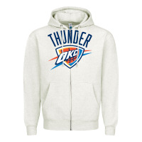 Oatmeal Heather suitable-oklahoma-city-thunder-worn Zipper Hoodie - linhVisuals