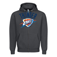 Smoke suitable-oklahoma-city-thunder-worn Zipper Hoodie - linhVisuals