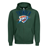 Sports Green suitable-oklahoma-city-thunder-worn Zipper Hoodie - linhVisuals