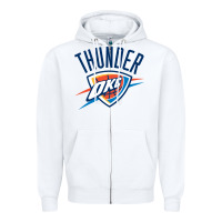 White suitable-oklahoma-city-thunder-worn Zipper Hoodie - linhVisuals