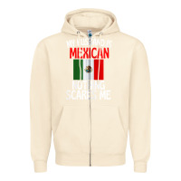 Sandshell my husband is mexican nothing scares me funny husband zip hoodie Zipper Hoodie - linhVisuals