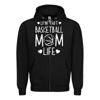 Black basketball t  shirt basketball mom life t  shirt Zipper Hoodie - linhVisuals