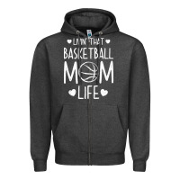 Charcoal Heather basketball t  shirt basketball mom life t  shirt Zipper Hoodie - linhVisuals
