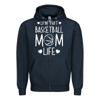 Navy basketball t  shirt basketball mom life t  shirt Zipper Hoodie - linhVisuals