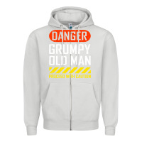Dove Grey funny danger grumpy old man sarcastic saying, retirement t shirt Zipper Hoodie - linhVisuals