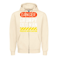 Sandshell funny danger grumpy old man sarcastic saying, retirement t shirt Zipper Hoodie - linhVisuals