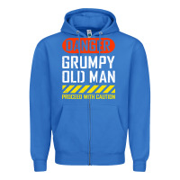 True Royal funny danger grumpy old man sarcastic saying, retirement t shirt Zipper Hoodie - linhVisuals