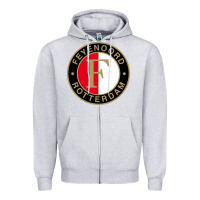 Heather Grey europe, feyenoord, action Zipper Hoodie - linhVisuals