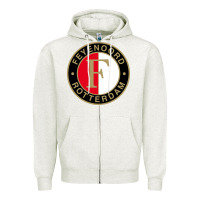 Oatmeal Heather europe, feyenoord, action Zipper Hoodie - linhVisuals