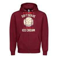 Burgundy funny volleyball if you want a soft serve volleyball t shirt Zipper Hoodie - linhVisuals