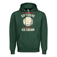 Sports Green funny volleyball if you want a soft serve volleyball t shirt Zipper Hoodie - linhVisuals