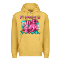 Antique Gold Breast Cancer my Goddaughter is a fighter Premium Hoodie - Artiststas