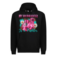 Black Breast Cancer my Goddaughter is a fighter Premium Hoodie - Artiststas