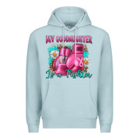 Blue Mist Breast Cancer my Goddaughter is a fighter Premium Hoodie - Artiststas