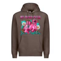 Coffee Breast Cancer my Goddaughter is a fighter Premium Hoodie - Artiststas