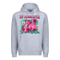 Heather Grey Breast Cancer my Goddaughter is a fighter Premium Hoodie - Artiststas