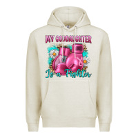 Oatmeal Heather Breast Cancer my Goddaughter is a fighter Premium Hoodie - Artiststas