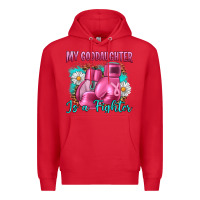 Red Breast Cancer my Goddaughter is a fighter Premium Hoodie - Artiststas