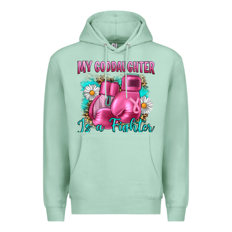 Breast Cancer My Goddaughter Is A Fighter Premium Hoodie by Artiststas | Teevron