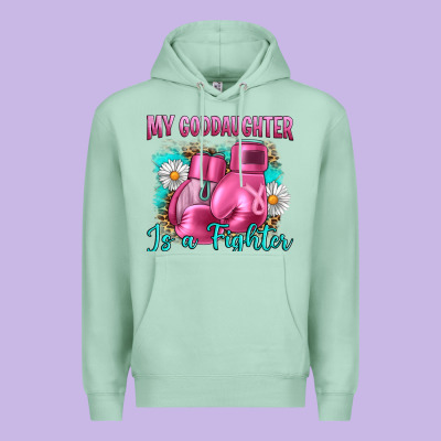 Breast Cancer My Goddaughter Is A Fighter Premium Hoodie Designed By Artiststas