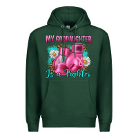 Sports Green Breast Cancer my Goddaughter is a fighter Premium Hoodie - Artiststas