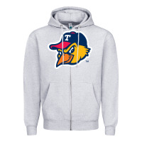 Heather Grey suitable-toledo-mud-hens-worn Zipper Hoodie - linhVisuals