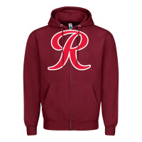 Burgundy suitable-tacoma-rainiers-worn Zipper Hoodie - linhVisuals