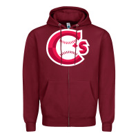 Burgundy suitable-vancouver-canadians-worn Zipper Hoodie - linhVisuals