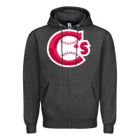 Charcoal Heather suitable-vancouver-canadians-worn Zipper Hoodie - linhVisuals