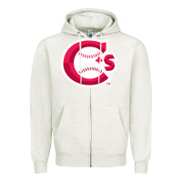 Oatmeal Heather suitable-vancouver-canadians-worn Zipper Hoodie - linhVisuals