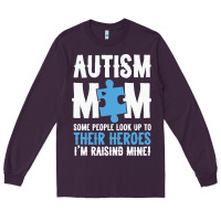 Plum lil autism mom Long Sleeve Tee - CowhideDigitalArt