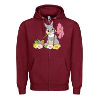 Burgundy thumper Zipper Hoodie - linhVisuals