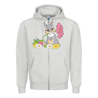 Dove Grey thumper Zipper Hoodie - linhVisuals