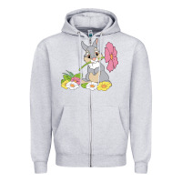 Heather Grey thumper Zipper Hoodie - linhVisuals