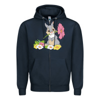Navy thumper Zipper Hoodie - linhVisuals
