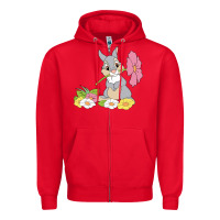 Red thumper Zipper Hoodie - linhVisuals