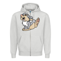 Dove Grey thumper Zipper Hoodie - linhVisuals