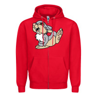 Red thumper Zipper Hoodie - linhVisuals